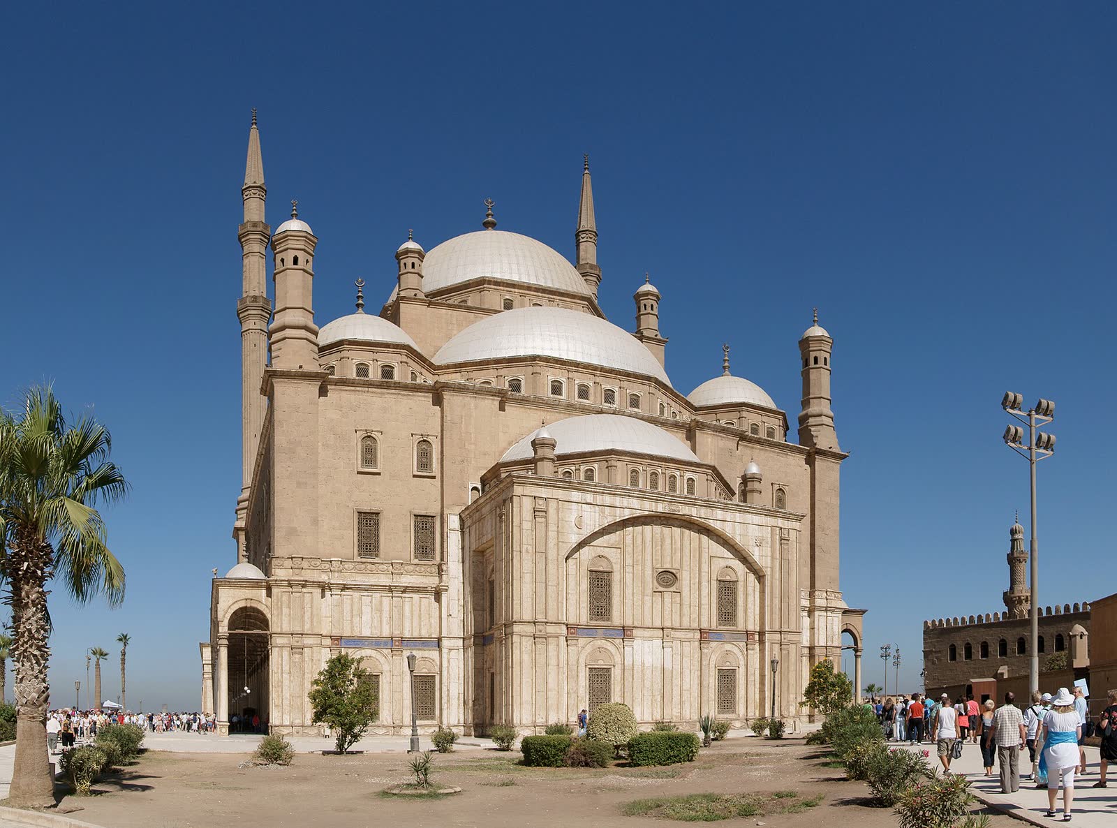 The domes and slender minarets of the Muhammad Ali Mosque on Cairo's Citadel
