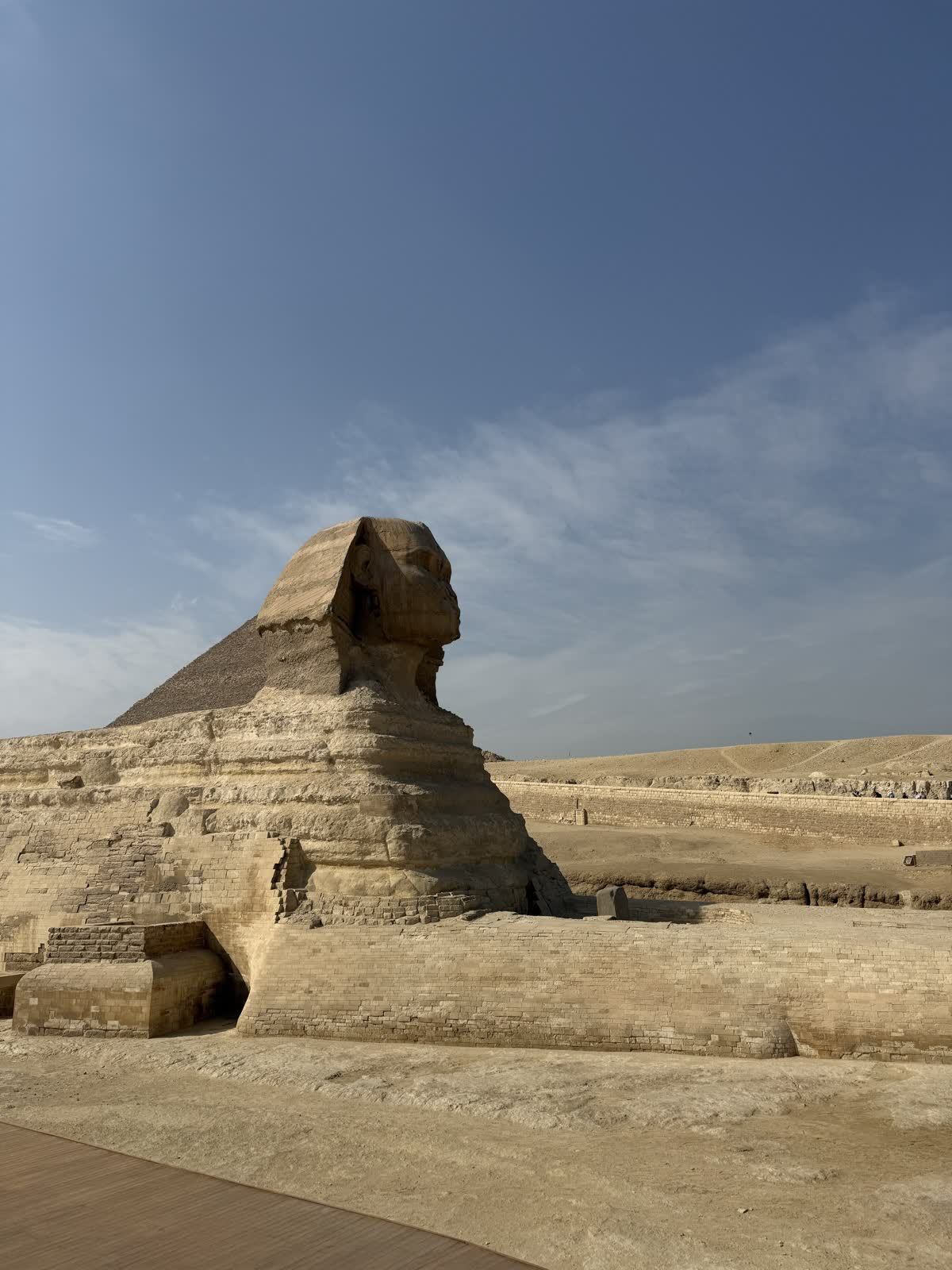 The Great Sphinx of Giza under a blue sky